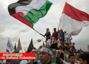 Ratusan ribu Masa pendukung Palestina Berkumpul Di Monument Nasional Indonesia